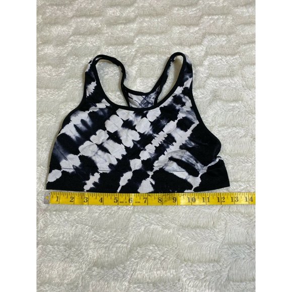 PINK Victoria’s Secret Black White Sports Bra Sz S - Picture 3 of 4